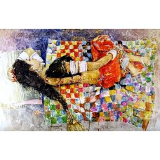 Moazzam Ali, 30 x 48 Inch, Water Color on Paper, Figurative Painting, AC-MOZ-035