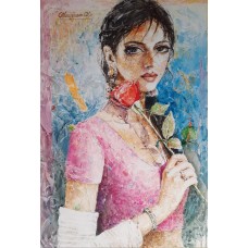 Moazzam Ali, 42 x 30 Inch, Watercolor on Paper, Figurative Painting, AC-MOZ-066