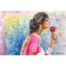Moazzam Ali, Flower & Flower Series , 30 x 42 Inch, Watercolor on Paper, Figurative Painting, AC-MOZ-140
