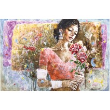 Moazzam Ali, Flower & Flower Series , 30 x 42 Inch, Watercolor on Paper, Figurative Painting, AC-MOZ-141