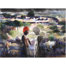 Nadir Ali Jamali, 22 x 30 Inch, Watercolour on Paper, Figurative Painting, AC-NAJ-028