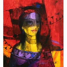 Janisar Ali, 14 x 16 Inch, Acrylic on Canvas, Figurative Painting, AC-NAL-040