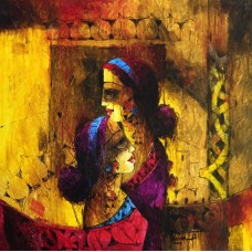 Janisar Ali, 24 x 24 Inch, Acrylic on Canvas, Figurative Painting, AC-NAL-046