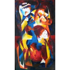 Riaz Rafi, 24 x 42 inch, Oil on canvas, Abstract  Painting, AC-RR-002