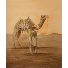 S. A. Noory, 12 x 15 Inch, Water color on Paper, Figurative Painting, AC-SAN-055