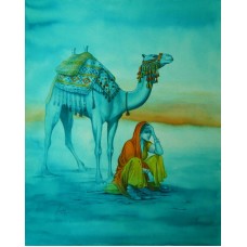 S. A. Noory, 12 x 15 Inch, Water color on Paper, Figurative Painting, AC-SAN-062