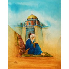 S. A. Noory, Tomb of Shah Rukn-e-Alam, 12 x 16 Inch, Water color on Paper, Figurative Painting, AC-SAN-093