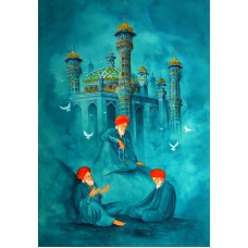 S. A. Noory, Tomb of Sachal Sarmast, 15 x 22 Inch, Water color on Paper, Figurative Painting, AC-SAN-078