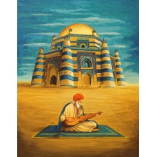 S. A. Noory, Tomb of Shah Rukn-e-Alam, 18 x 24 Inch, Acrylic on Canvas, Figurative Painting, AC-SAN-096