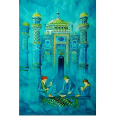 S. A. Noory, Tomb of Sachal Sarmast, 23 x 36 Inch, Water color on Paper, Figurative Painting, AC-SAN-083