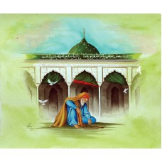 S. A. Noory, Shrine of Data Ganj Bakhsh Hajveri, Lahore , 12 x 15 Inch, Watercolor on Paper, AC-SAN-013