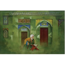 S. A. Noory, Wazir Khan Mosque II, Lahore , 11 x 16 Inch, Watercolor on Paper, AC-SAN-011