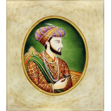 S. A. Noory,Shah Jahan, 06 x 07 Inch, Miniature Painting, AC-SAN-036