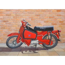 S. M. Fawad, Honda Fifty, 26 x 36 Inch, Oil on Canvas, Realistic Painting, AC-SMF-186