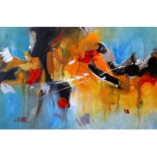 S. M. Naqvi,  20 x 30 Inch, Acrylic on Canvas,  Abstract Painting, AC-SMN-013