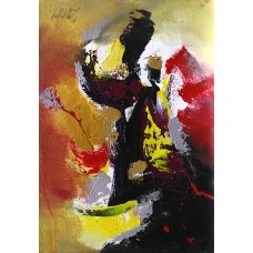 S. M. Naqvi, 10 x 14 Inch, Acrylic on Canvas, Abstract Painting, AC-SMN-088