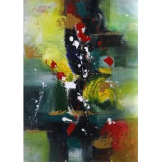 S. M. Naqvi, 10 x 14 Inch, Acrylic on Canvas, Abstract Painting, AC-SMN-102