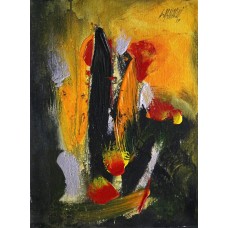 S. M. Naqvi, 10 x 14 Inch, Acrylic on Canvas, Abstract Painting, AC-SMN-117