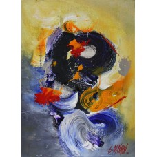 S. M. Naqvi, Acrylic on Canvas, 10  x 14 Inch, Abstract Painting, AC-SMN-022