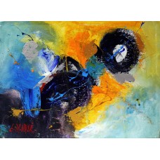 S. M. Naqvi, Acrylic on Canvas, 10  x 14 Inch, Abstract Painting, AC-SMN-026