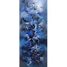 S. M. Naqvi, 36 x 90 Inch, Acrylic on Canvas, (Included rolled shipping charges. Rs 5,000), AC-SMN-135