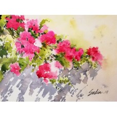 Sadia Arif, 11 x 15 Inch, Water Color on Paper, Floral Painting, AC-SAD-020