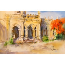 Sadia Arif, 14 x 21 Inch, Watercolor on Paper, Cityscape Painting, AC-SAD-037