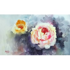 Sadia Arif, 08 x 14 Inch, Water Color on Paper,  Floral Painting, AC-SAD-003