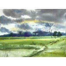 Arif Ansari, 11 x 14 Inch, Water Color on Paper, Landscape Painting, AC-AA-043