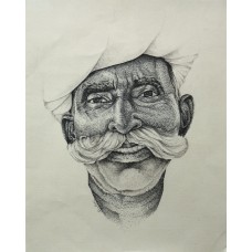 Saeed Lakho, untitled, 11 x 14 Inch, Pointer on Paper, Figurative Painting, AC-SL-024