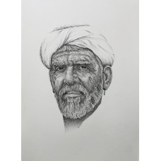 Saeed Lakho, untitled, 15 x 22 Inch, Pointer on Paper, Figurative Painting, AC-SL-030