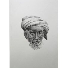 Saeed Lakho, untitled, 15 x 22 Inch, Pointer on Paper, Figurative Painting, AC-SL-031