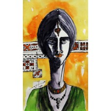 Saleem Raza, 07  x 12 Inch, Mixed Media On Paper, Figurative Painting, AC-SR-019