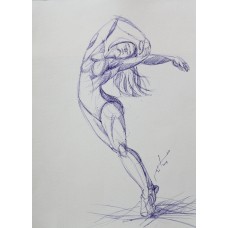 Saleem Raza, 10  x 14 Inch, Ballpoint Pen, Figurative Painting, AC-SR-013