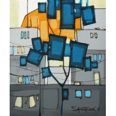 Salman Farooqi, 10 x 12 Inch, Acrylic on Canvas, Cityscape Painting-AC-SF-169