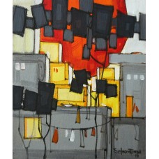 Salman Farooqi, 10 x 12 Inch, Acrylic on Canvas, Cityscape Painting-AC-SF-171