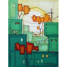 Salman Farooqi, 12 x 16 Inch, Acrylic on Canvas, Cityscape Painting-AC-SF-176