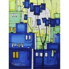 Salman Farooqi, 12 x 16 Inchc, Acrylic on Canvas, Cityscape Painting-AC-SF-120