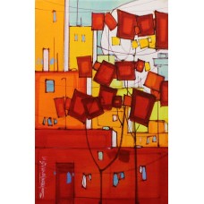 Salman Farooqi, 12 x 18 Inch, Acrylic on Canvas, Cityscape Painting, AC-SF-283