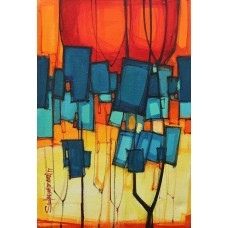 Salman Farooqi, 12 x 18 Inchc, Acrylic on Canvas, Cityscape Painting-AC-SF-108