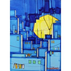 Salman Farooqi, 14 x 20 Inchc, Acrylic on Canvas, Cityscape Painting-AC-SF-092