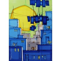 Salman Farooqi, 14 x 20 Inchc, Acrylic on Canvas, Cityscape Painting-AC-SF-094