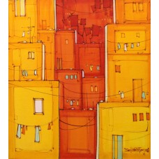 Salman Farooqi, 18 x 20 Inch, Acrylic on Canvas, Cityscape Painting, AC-SF-287