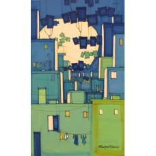 Salman Farooqi, 18 x 30 Inch, Acrylic on Canvas, Cityscape Painting, AC-SF-309