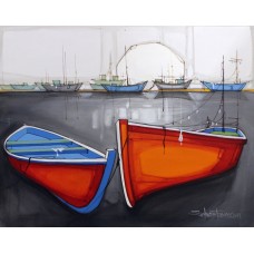 Salman Farooqi, 24 x 30 Inch, Acrylic on Canvas, Seascape Painting, AC-SF-241