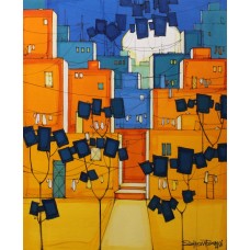 Salman Farooqi, 24 x 30 Inch, Acrylic on Canvas, Cityscape Painting, AC-SF-284