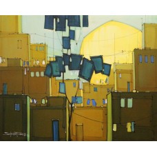 Salman Farooqi, 24 x 30 Inch, Acrylic on Canvas, Cityscape Painting-AC-SF-152