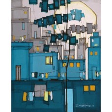 Salman Farooqi, 24 x 30 Inchc, Acrylic on Canvas, Cityscape Painting-AC-SF-139