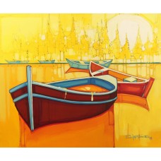 Salman Farooqi, 30 x 36 Inch, Acrylic on Canvas, Seascape Painting, AC-SF-208