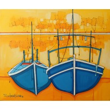 Salman Farooqi, 30 x 36 Inch, Acrylic on Canvas, Seascape Painting-AC-SF-187